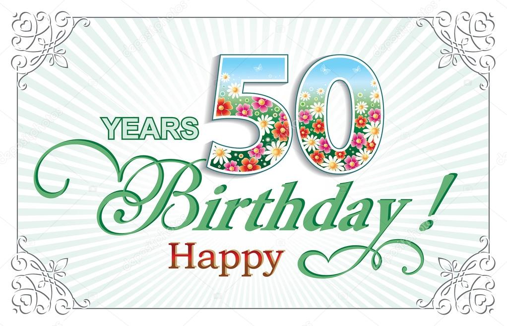Открытки и картинки на юбилей в 50 лет для женщины. Красивые поздравления с д...